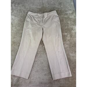 Venezia Lane Bryant Women's Beige Pants Size 18 Straight Leg Stretch Vtg D896
